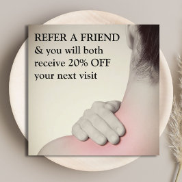 Modern Elegant Photo Massage Therapist Rabattkort