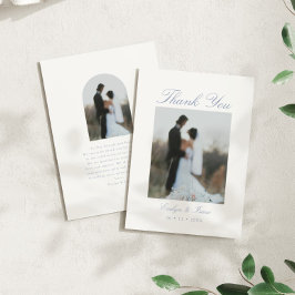 Modern Elegant Photo Message Bröllop Tack Kort
