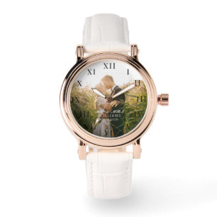 Modern Elegant Photo Newly Wed Bröllop Armbandsur