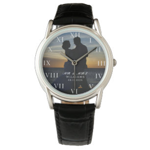 Modern Elegant Photo Newly Wed Bröllop Armbandsur