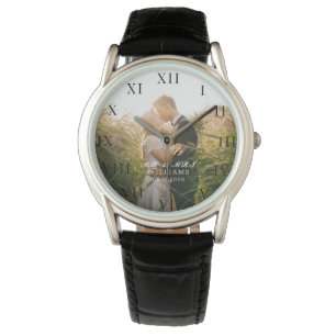 Modern Elegant Photo Newly Wed Bröllop Armbandsur