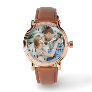 Modern Elegant Photo Newly Wed Bröllop Armbandsur