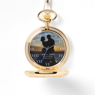 Modern Elegant Photo Newly Wed Bröllop Armbandsur