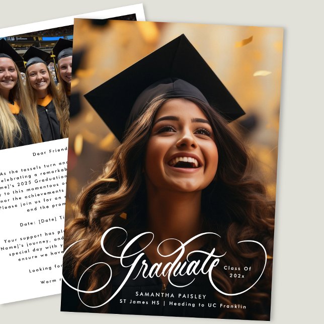 Modern Elegant Photo Studenten | Klass 2025 Meddelande (Skapare uppladdad)