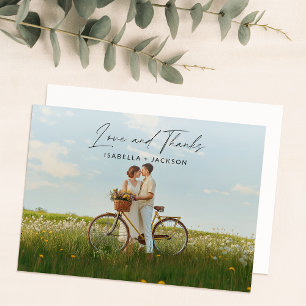 Modern Elegant Photo Tack Bröllop Card Kort