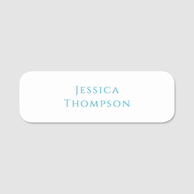 Modern Elegant Plain Simple Professional Name Namnbricka (Framsida)