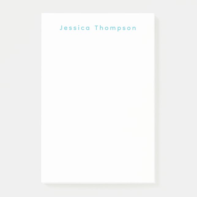 Modern Elegant Plain Simple Professional Name Post-it Block (Framsida)