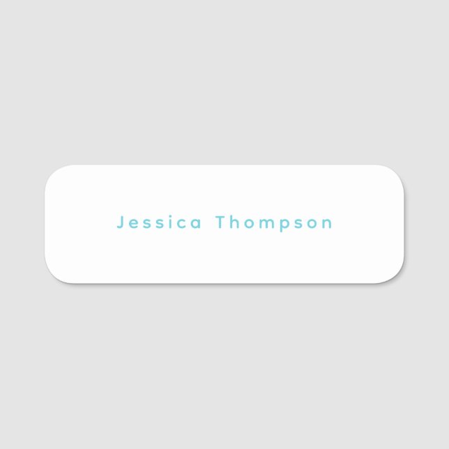 Modern Elegant Plain Simple Professional Namnbricka (Framsida)