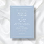 Modern Elegant Powder Blue Virtuella Bröllop Inbjudningar<br><div class="desc">Modern Elegant Powder Blue - Virtuell bröllopsinbjudan.</div>