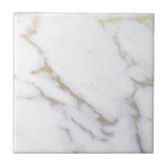 Modern Elegant Premium för vit Marble Guld Glitter Kakelplatta<br><div class="desc">Modern Elegant Premium för vit Marble Guld Glitter</div>
