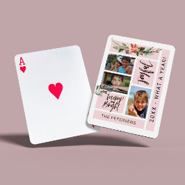 Modern elegant-present för fotokollage i familjen casinokort