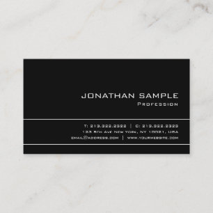 Modern Elegant Professionell B&W Enkelt enkelt van Visitkort