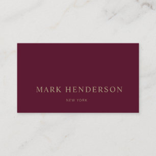 Modern Elegant Professionell Burgundy Visitkort