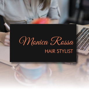 Modern Elegant Professionell - enkel korallsvart Visitkort