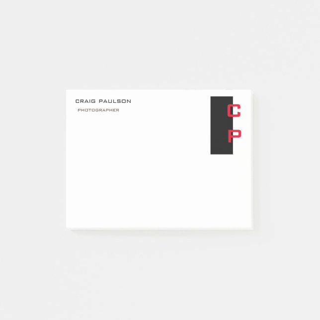 Modern Elegant Professionell enkel Post-it Block (Framsida)
