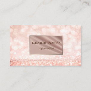 Modern Elegant Professionell Glitter Bokeh, Ram Visitkort