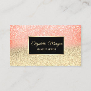 Modern Elegant Professionell Glitter Ombre Ram Visitkort