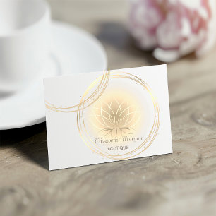 Modern Elegant Professionell, Guld Cirklar Lotus Visitkort