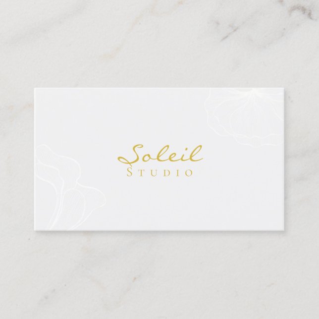 Modern, Elegant, Professionell, Guld, minimalistis Visitkort (Framsida)