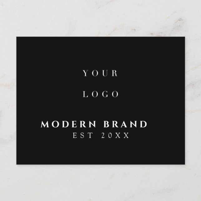 Modern Elegant Professionell Logo Vykort (Framsida)