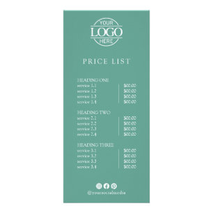 Modern Elegant Professionell Logotyp Meny Prislist