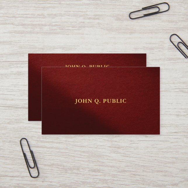Modern Elegant Professionell Mall Guld Text Visitkort (Fram/Back In Situ)