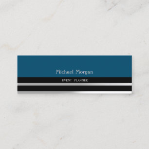 Modern Elegant Professionell, Manlig, Randig Mini Visitkort