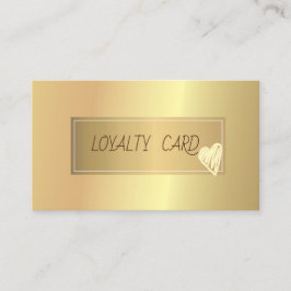 Modern Elegant Professionell Ram, Guld Hearts Lojalitetskort