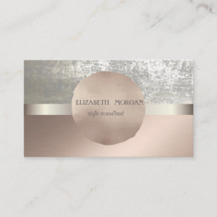 Modern Elegant Professionell Roséguld Cirkel Visitkort