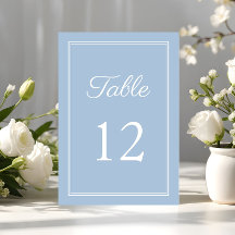 Modern Elegant Pulverblå Skrift Bröllop