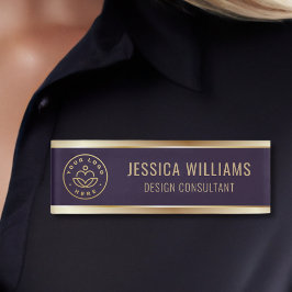 Modern Elegant Purple Gold Business Logo
