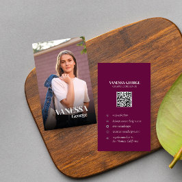Modern Elegant QR-Anpassningsbar - foto-Profession Visitkort