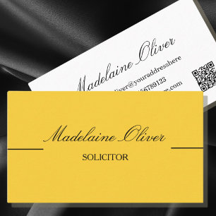 Modern Elegant QR Code Solicitor Professionell Visitkort
