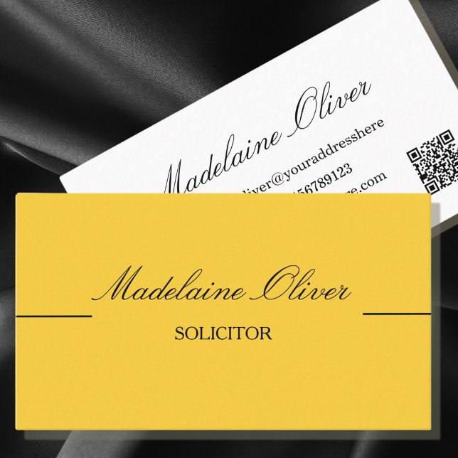 Modern Elegant QR Code Solicitor Professionell Visitkort (Skapare uppladdad)