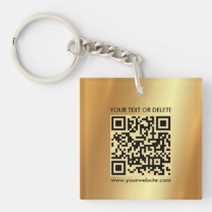 Modern Elegant QR-Dubbla, , Guld, fyrkant