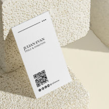 Modern Elegant QR-kod, svart och vit minimalistisk