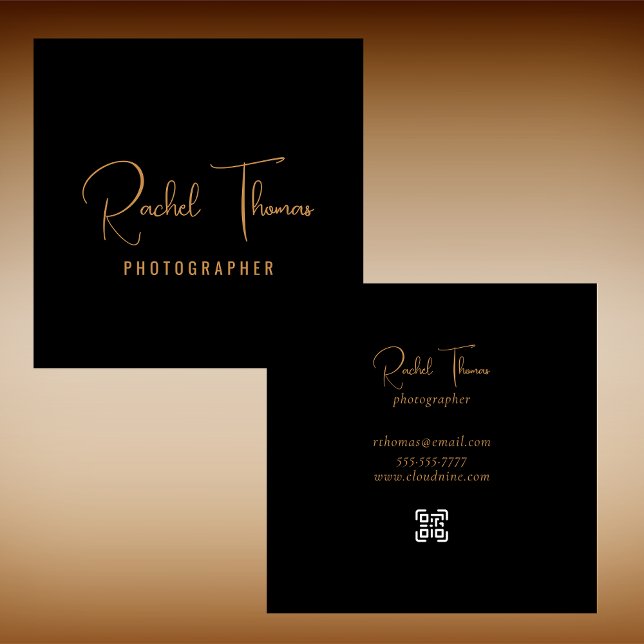 Modern Elegant QR-Professionell Fyrkantigt Visitkort (Skapare uppladdad)