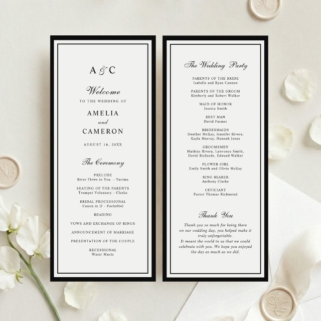 Modern Elegant Ram Weddingprogram Program (Skapare uppladdad)