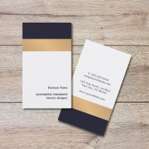 Modern Elegant Rand Blue Faux Guld Designer