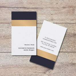 Modern Elegant Rand Blue Faux Guld Designer Visitkort