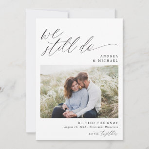 Modern Elegant Re-giftermål Bröllop Vow Renewal Meddelande