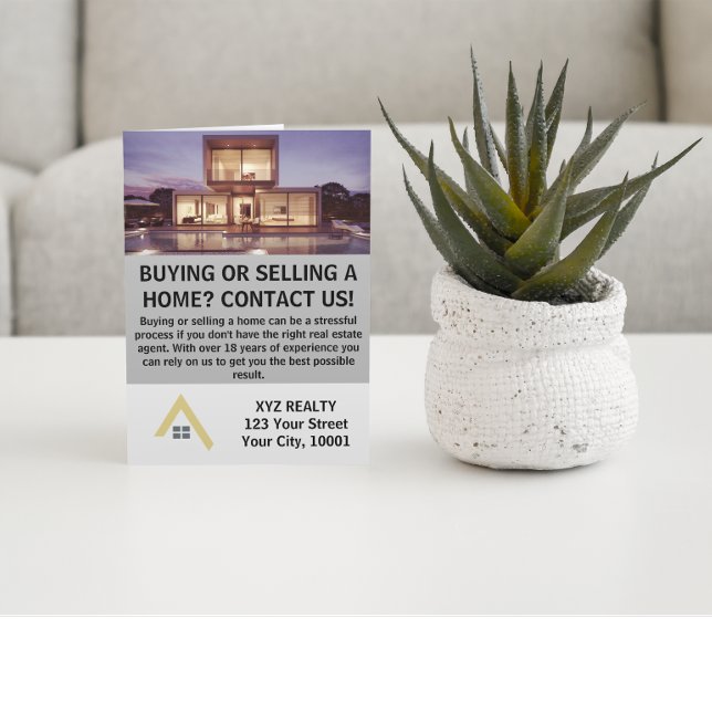 Modern Elegant Real Gods Egendom Inbjudningar (realtor marketing card)