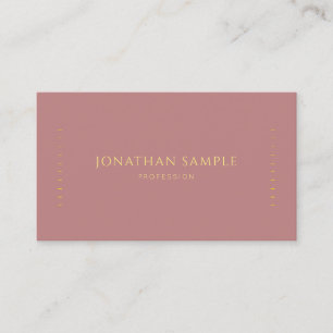 Modern Elegant Red Brown Guld-textmall Visitkort