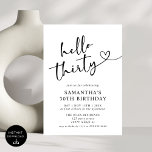 Modern Elegant Red White Hej Party Inbjudningar<br><div class="desc">Fira din stora 3-0-åring med vår moderna Elegant Röda och vita Hej 30års födelsedag Party bjudan! Den här inbjudan till snyggt innehåller en påfallande kombination av fetstilt rött och skarpt vitt, och den visar på sofistikering och energi. Den eleganta typografin och contemporaryn inslag gör det till perfekten att tillkännage din...</div>