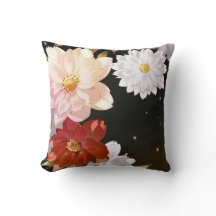 Modern Elegant Red White Rosa Blommigt