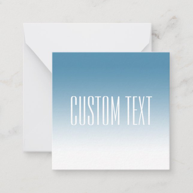 Modern Elegant, redigerbar text & Ombre Färg Anteckningskort (Framsida)