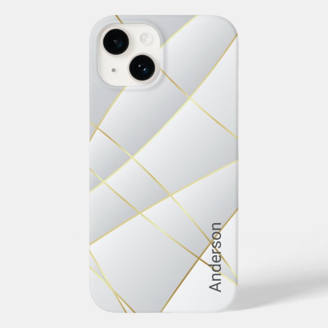 Modern Elegant Retro Linje Monogram (Baksida)