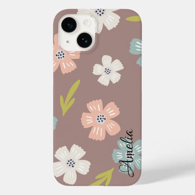 Modern Elegant Retro Linje Monogram (Baksida)