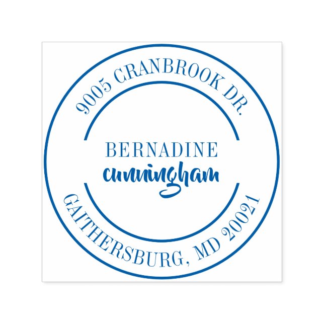 Modern Elegant Returadress Personlig Självfärgande Stämpel (Design)