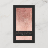 Modern Elegant Ro Gold Foil Black Färg Block